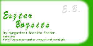 eszter bozsits business card